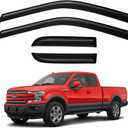 Window Visors Rain Guards for 2015-2024 Ford F150 SuperCab, Out-Channel Window Vent Wind Deflectors Visors Shades for 2017-2024 Ford F150 Raptor/ F250 /F350/ F450 Super Duty Extended Cab
