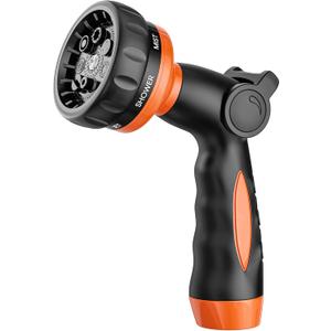 Garden Hose Nozzle Sprayer | 7 Spray Patterns & Thumb Control On/Off | Hose Sprayer Nozzle - High Pressure Outdoor Water Hose Nozzle for Watering, Car Wash & Pet Cleaning