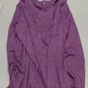 ANRABESS Shirts for Women Long Sleeve V Neck Tops Dressy Business Casual Side Ruched T-Shirts 2025 Fall Tee Blouses Outfits (X-Large, Purple)