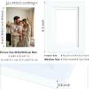 5x7 Double Picture Frame with Tempered Glass in White,Vertical Display 4x6 with Mat or 5x7 without Mat, Engineered Wood Bifold Photo Frame for Tabletop,Nice Gift for Memories & Dcor (PS008-WHX7)