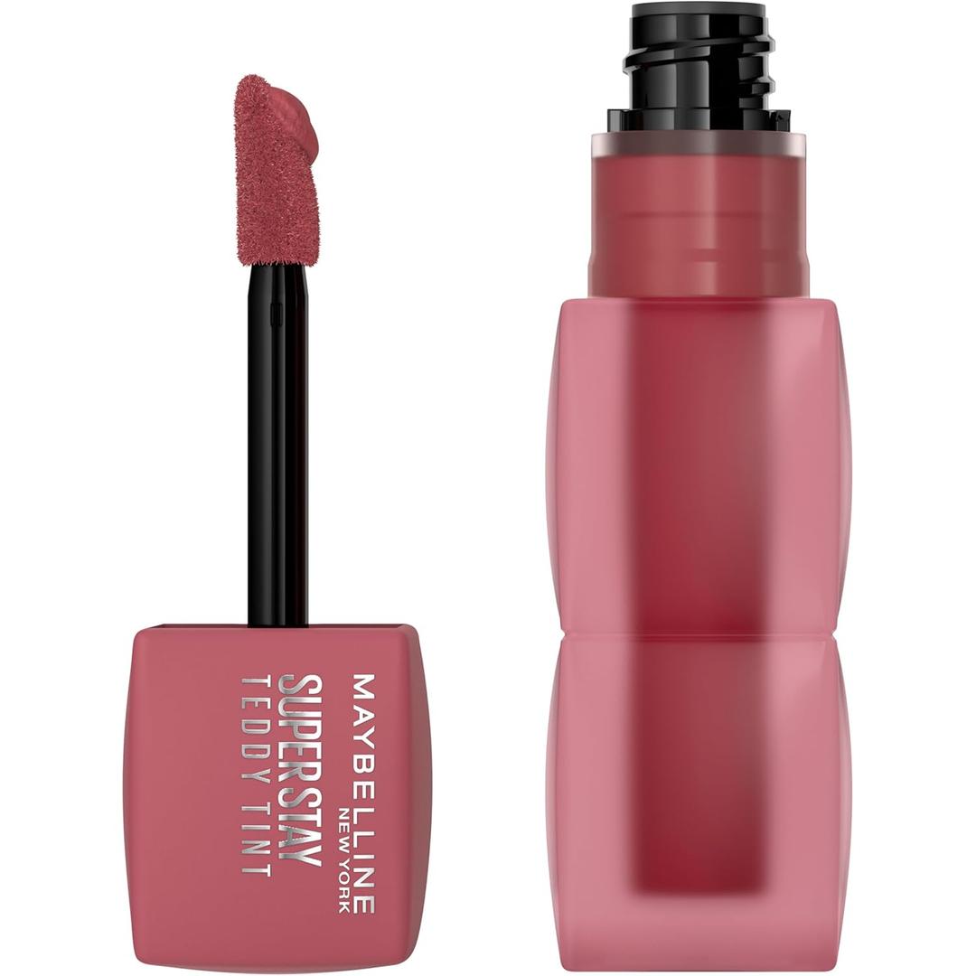 MAYBELLINE Super Stay Teddy Lip Tint, Long Lasting Matte Lipstick for Up To 12HR Wear, Velvet Choker, 1 Count