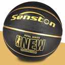 Senston 27.5''/29.5'' Outdoor Basketball Excellent Elasticity/Grip Rubber Basketballs with Pump, Durable Size 5/7 Men Basketball
