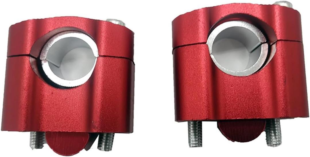7/8" to 1 1/8" HandleBar Risers Mount Clamps Risers Adaptor for Dirt Pit Bike ATV Motorcycle (RED)