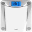 Vitafit Digital Bathroom Weight Scale for Body Weight, High Accuracy Assured by Weighing Professional Since 2001,Extra Large Blue Backlit LCD and Step-On, 400lb/182kg, Clear Glass