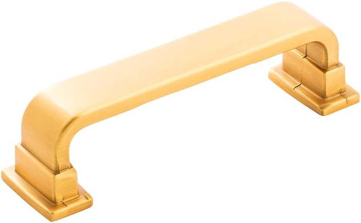 Belwith Keeler B077893BGB Brighton Collection Pull, 3-3/4 Inch (96mm) Center to Center, Brushed Golden Brass