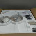 Indoor White Fandelier Ceiling Fan with Lights, 20" Boho Ceiling Fan with Light Remote Control, Caged with 6 Speeds for Bedroom, Nursery, Living Room