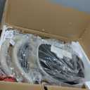 COLAMY Wooden Dining Chairs Set of 4, Modern Fabric Upholstered Kitchen Side Chairs, Farmhouse Dining Room Chair with Foot Pegs, Beige