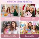 Mini Karaoke Machine Kids Microphone, Haomuren Portable Bluetooth Karaoke Speaker with 2 Wireless Microphones and LED Lights, Christmas Birthday Party Gifts for Kids & Adults (K1-Pink)