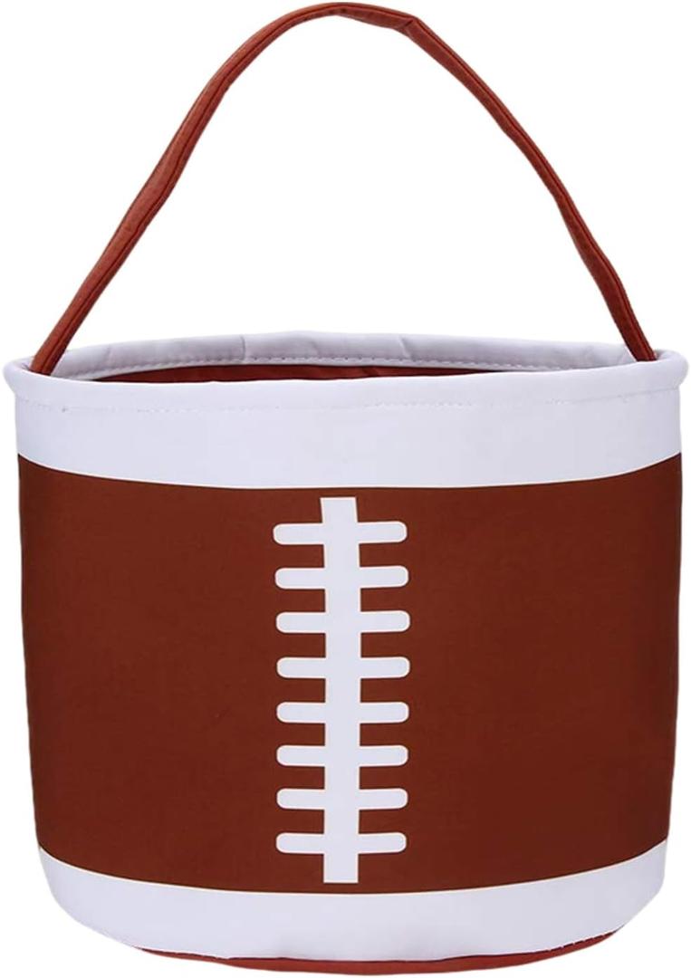 XinblueCo Baseball Basket Easter Baskets for Canvas Easter Egg Hunt Baskets