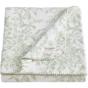 Laura Ashley - Soft Reversible Throw Blanket for Bed & Couch, 50 x 70