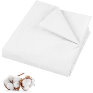 PEASUG 100% Cotton Muslin Fabric,59 inch x 2 Yards Bleached Muslin Fabric by The Yard, Medium Weight Draping Fabrics Suitable for Sewing Embroidery, Garments, Crafts Material-White