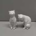 Danya B. Decorative Cat Bookend Set for Cat Lovers in White, Great Gift for The Feline Fan for Home or Office Bookcases, Display Shelves or for Pet Store Owner or Groomer, 2 pcs