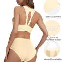 Women Underwear Seamless No Show Full Coverage Briefs Invisible High Waisted Soft Breathable Panties 6 Pack, Medium 