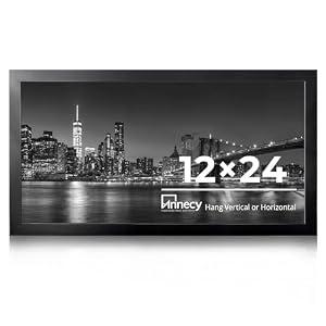 Annecy 12x24 Picture Frame Black（1 Pack）, Panoramic Picture Frame for Wall Decoration, Classic Black Minimalist Style Suitable for Decorating Houses, Offices, Hotels