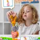 Montessori Toys for 1 2 3 Year Old Boys Girls, Toddler Toys Age 2-4, 10 Pack Wooden Animal Blocks Sorting & Stacking Education Toddler Puzzles Toy,1 2 3 Year Old Girl Boy Birthday Gifts