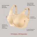 Bra for Women, Deep V Wireless Smooth Seamless Plus Size Bra - Push Up, No Underwire, Full Comfort (XXL)