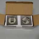 Haidms Brushed Nickel Pocket Door Hardware 1 Pack, Satin Nickel Lock and Handles, Square Locks for Pocket Doors