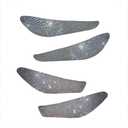 Riloer Bling Car Door Anti-Kick Pad, Crystal Car Door Protective Scratch-resistant Pad, Diamonds Anti-Collision Sticker(2 Pieces for Front Door and 2 Pieces for Back Seat Door)