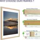 18X24 Poster Frame, Display Pictures 16X20 with Mat or 18X24 without, Wall Hanging Frames, Natural Oak, 3 Pack