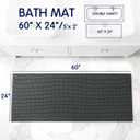 SUBRTEX Bathroom Rugs, 24" x 60" Chenille Bath Rug Soft Short Plush Bath Mat Soft Shower Mat Water Absorbent Shower Mat Quick Dry Machine Washable, Gray