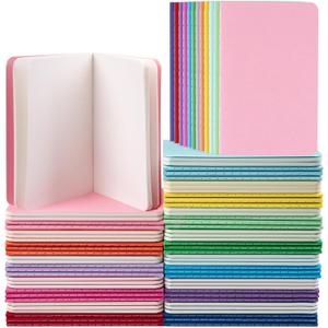 Oucaru 80 Pack Small Pocket Notebook, Mini Blank Notebook 3.5 x 5.5 Inches, Small Journals Notepad for Kids Students Office School Supplies, 12 Rainbow Color, 30 Sheets/60 Pages