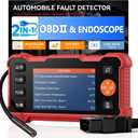 2-in-1 OBD2 Scanner & Endoscope Camera with Light, Universal Car Engine Fault Code Reader, Flexible Snake Borescope Inspection Camera, Multifunctional Automotive Mechanic Tool for Car Accessories