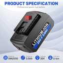 ARyee Compatible with Dremel 20v Max Battery 3.0Ah, Replacement Rechargeable B20V20 Lithium-ion Battery, Compatibility for US20V Ultra-Saw and The MM20V Oscillating Tool
