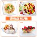 Tanlade 50 Pcs Square Plastic Serving Bowls Disposable Snack Salad Bowl Small Party Candy Bar Containers Taco Bar Serving Dishes for Buffet Chips Fruit (Clear,32 oz)