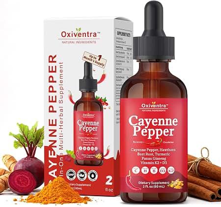 Cayenne Pepper Capsaicin Supplements (1 Bottle (2 Fl Oz / 30 Servings)), EXP: 06/09/2027