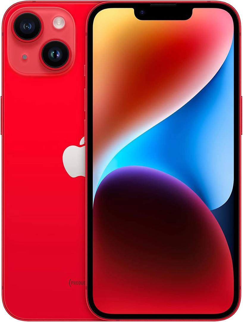 Apple iPhone (Renewed Premium) 14, 128GB, (Product) Red - Unlocked