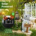 Solar Cat Outdoor Garden Lights Solar Powered Lantern Resin Statue for Outside Balcony Garden Decor Gift for Grandma Women 18 * 5.58 * 9 inch (Gray Lantern Cat)