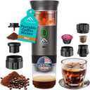 APSARAS USA Portable Coffee Maker for Travel, Portable Espresso Maker, 20 bar Mini Espresso Machine, 3in1 Travel Coffee Maker with Ground Coffee & Capsule(Ns&DG) for RV, Camping, Car