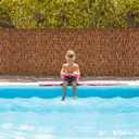 Brown 6FT X 16.4FT Reed Fencing Roll, Balcony Privacy Reed Shade Bamboo Fencing Garden Fence Border, Wind Block Sunshade Fence Screen for Outdoor Yard Patio Flower Bed Edge