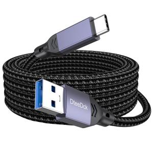 15 Ft USB C Cable Long, SuperSpeed 5Gbps Data Transfer & 2.4A Fast Charging USB A to Type C Cord for Xbox PS5 Game Controller iPhone 16/15 Android Phone, Tablet, Sturdy Aluminum & Braided