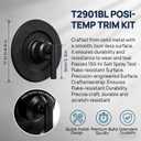 Replacement for Moen Single Lever Handle T2901BL Trim Kit, for Moen Gibson Posi-Temp Shower/Tub 2510/2520/2570/2590 Pressure Balanced Valves（black）