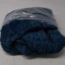 Madison Park Ruched Faux Fur Luxury Throw Teal 50*60 Premium Soft Cozy Brushed Long Faux Fur For Bed, Coach or Sofa