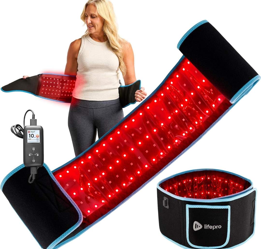 Lifepro Red Light Therapy Belt – 660nm 850nm Infrared Heating Pad for Body Pain