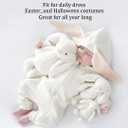My First Easter Outfit, Baby Girl or Boy Bunny Costume, Infants Rabbit Cosplay Romper (White)