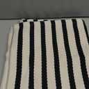 Collive Black and White Outdoor Rug Door Mat 24"x 51", Cotton Woven Striped Front Doormat, Washable Front Porch Spring Outdoor Decor for Farmhouse Front Door Layered Kitchen Porch