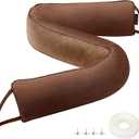 MAGZO Door Draft Stopper, 36 Inch Under Door Draft Blocker Noise Stopper, Weighted Wind Blocker Draft Guard for Bottom of Door, Brown (36in x 4in)