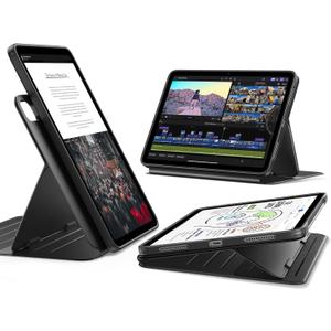 ESR for iPad Air 13 Inch Case M4/M3/M2 (2026/2025/2024), Removable Magnetic Cover, Adjustable Portrait/Landscape Stand, 9 Standing Angles, Shift Series, Black