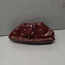 QWINEE Women's Elegant Studded Clutch Bag Magnet Ruched Bags Retro Vintage Evening Handbag (Burgundy)