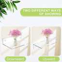 12 Inch L-Shaped Acrylic Floating Shelf Wall Mounted Shelves Invisible 5MM Thick Shelf for Wall Storage Clear Shelves for Makeup Photo Picture Book Record Display 2 Pack