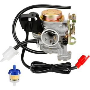 HIAORS GY6 50cc Carburetor for Tao Tao 49cc Scooter VIP Pony Thunder PD18J Carb Jonway Roketa Sunl Vitacci Icebear Lance Kymco Baja SC50 139QMB 4 Stroke Engine Moped ATV Quad Parts with Fuel Filter HIAORS GY6 50cc Carburetor for Tao Tao 49cc Scooter VIP Pony Thunder PD18J Carb Jonway Roketa Sunl Vitacci Icebear Lance Kymco Baja SC50 139QMB 4 Stroke Engine Moped ATV Quad Parts with Fuel Filter