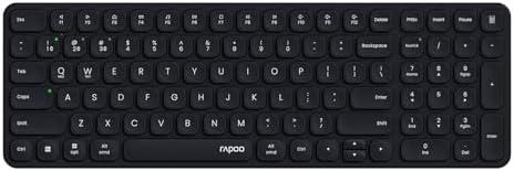 Rapoo E9310M Wireless Keyboard for Mac/iPad/PC, Multi-Device Bluetooth Keyboard with Number Pad, Low-Profile, Quiet Typing, 99-Key, Battery Powered, Support 4 Devices for Windows, Linux, Chrome, Mac