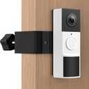 Anti-Theft Doorbell Mount Compatible with Tapo, Fully Metal Mounting Bracket for Tapo Video Doorbell D210/D235, Anti-Blocks Motion Sensor, No Drilling Adjustable for Houses/Apartments/Rentals - Black