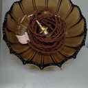 Plug in Pendant Light: Amber Glass Hanging Lamp Plug in, 14.7ft Swag Lamp Cord with On/Off Switch for Kitchen Island/Dining Room/Bedroom/Living Room Hanging Light, No Bulb