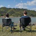 TIMBER RIDGE Aluminum Oversized Camping Chair, Support 400lbs, 47D x 64W x 87H CM