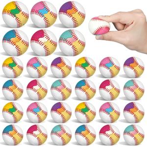 24 Pcs Ice Cream Drip Baseball Stress Balls Party Favors for Boys Girls Kids Fidget Toys Bulk Anxiety Relief Balls for Stress Toy Game Birthday Party Decoration