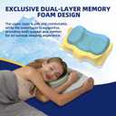 ABLEGRID Dual-Layer Memory Foam Cervical Neck Support Pillow,Contour Cooling Gel Pillow for Neck Shoulder Pain Relief,Ergonomic Orthopedic Adjustable Deep Sleep Bed Pillow for Side,Back,Stomach Sleep, 25.59*13.38*4.72inches